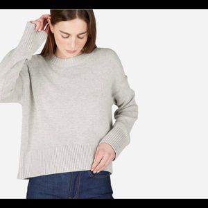 Everlane The Soft Cotton Square Crew_Heather Grey